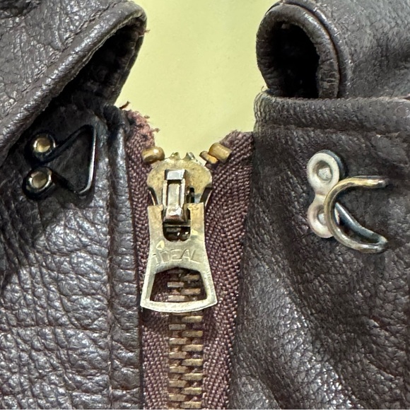 Vintage Cooper A-2 US Air Force Brown Leather Bomber Jacket 42R Aviator Pilot - Picture 12 of 15